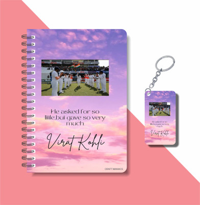 craft maniacs VIRAT 2024 NOTEBOOK COLLECTION A5 Note Pad RULED 160 Pages(White)