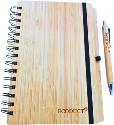 ecoduct Handcrafed gift set Regular Diary Single Rule 100 Pages(Brown, Pack of 2)