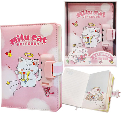 FunBlast Regular Diary A4 Diary Rule 100 Pages(Pink)