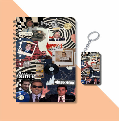 craft maniacs OFFICE SITCOM 2023 DIARY & KEYCHAIN A5 Notebook RULED 120 Pages(Multicolor)