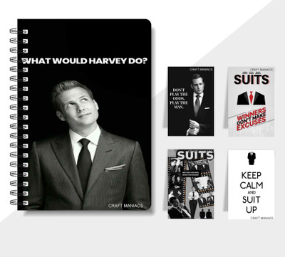 craft maniacs SUITS 2025 COMBOOO A5 Notebook RULED 160 Pages(750)