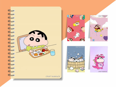 craft maniacs SHINCHAN 2023 NOTEBOOK COLLECTION A5 Diary RULED 160 Pages(White)