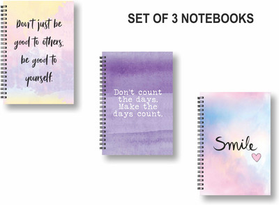 ROT RIX combo of 2 Notebooks A5 Diary Ruled 144 Pages(Multicolor, Pack of 2)