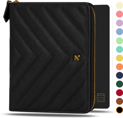 NEORAH B6 Notebook Sleeve with Compendium+Dotgrid Journal |Faux Leather Sleeve+Penloop B5 Journal ‎Dotted 160 Pages(Black)