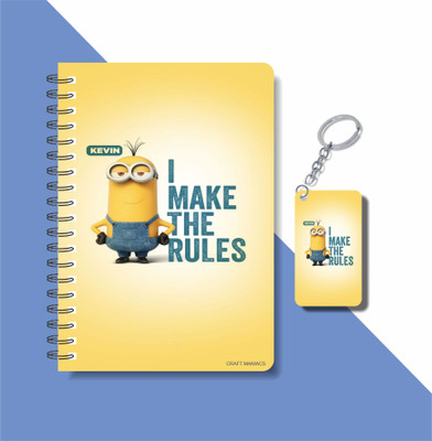 craft maniacs MINION 2023 COLLECTION A5 Notebook RULED 160 Pages(Multicolor)
