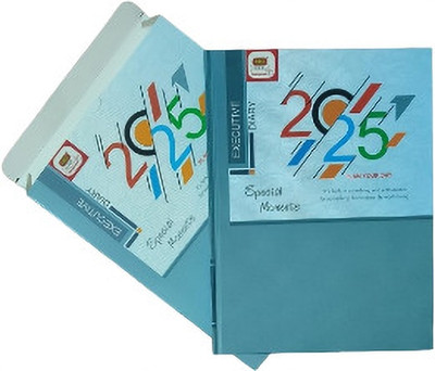 First Click New Year Executive Diary 2025 Dates Planner Full Page Per Day Monthly Calendar Regular Diary Ruled 392 Pages(Multicolor)