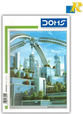 DOMS Un Ruled A4 Notebook Un Rule 300 Pages(Multicolor, Pack of 6)