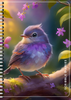 Scribble Thick 200 Pages with Bookmark A4 Notebook Ruled Single Line 200 Pages 60 Pages(Purple)