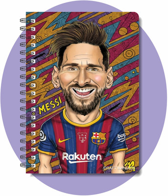 craft maniacs FOOTBALLER DIARY A5 Diary RULED 120 Pages(Multicolor)
