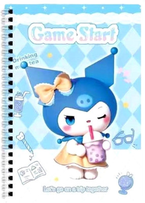 AuM Cute Bunny Theme Diary Notebook for Students Kids Birthday Return Gift Party Regular Diary Rulled 40 Pages(Blue)