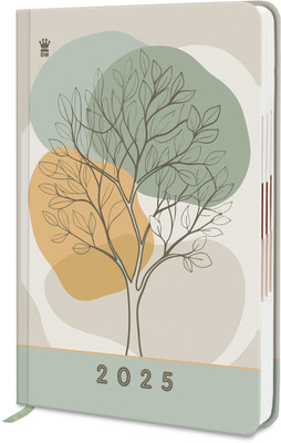 Diarymart Designer Cover Hard Bound 2025 Diary with Dates I Daily Planner Diary 2025 I A5 Diary Ruled 344 Pages(Green)