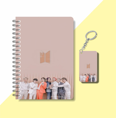 craft maniacs BTS 2023 DIARY + KEYCHAIN A5 Notebook RULED 160 Pages(BTS DIARY & KEYCHAIN)