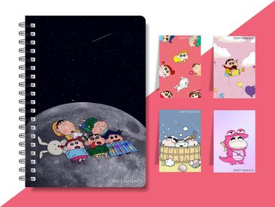craft maniacs SHINCHAN 2023 NOTEBOOK COLLECTION A5 Diary RULED 160 Pages(White)