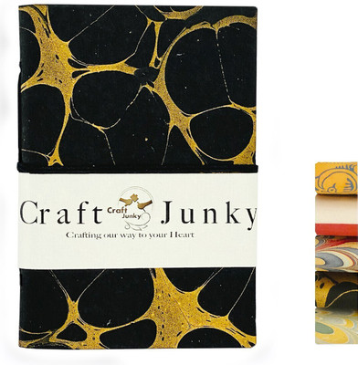 CRAFT JUNKY Handmade A5 Diary Unruled 100 Pages(Black)