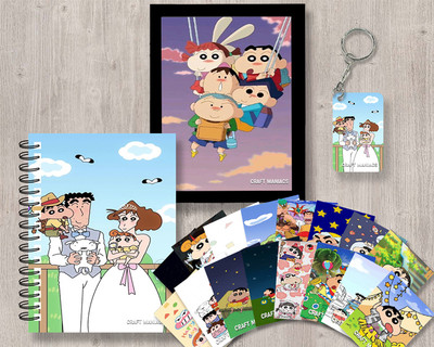 craft maniacs SHINCHAN GIFTING SET A5 Gift Set RULED 120 Pages(White)