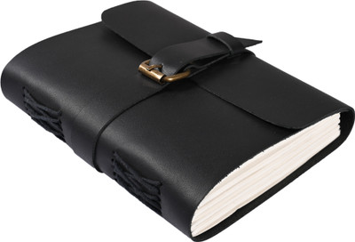 IR Handicrafts Handmade A5 Journal Unruled 100 Pages(Black)