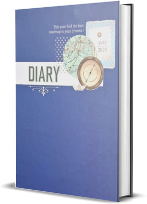 Greeshma Executive New Year Diary, Monthly Planner, Regular Diary 2025 Single Rule 365 Pages(Blue)
