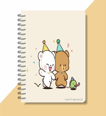 craft maniacs MILK & MOCHA 2023 COLLECTION A5 Notebook RULED 160 Pages(Multicolor)