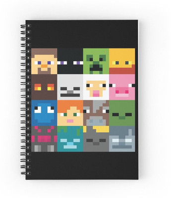 craft maniacs MINECRAFT NOTEBOOK COLLECTION A5 Diary RULED 160 Pages(Black)