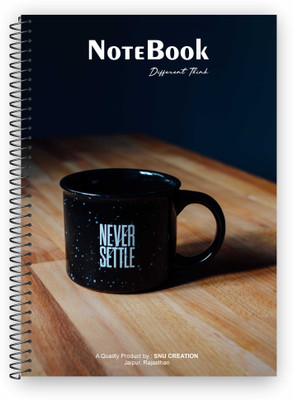 SNU CREATION Different Think A4 Note Book Ruled 220 Pages(Black)