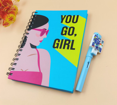 Paper Bear Fancy A4 Diary ruled 80 Pages(Light Blue)