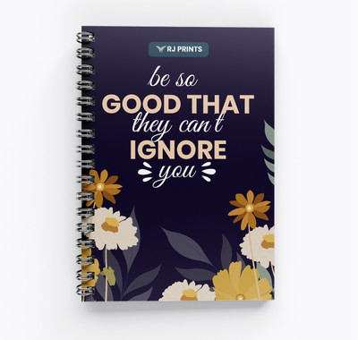 RJPRINTS Motivation patten A5 Notebook Unruled 200 Pages(Multicolor)