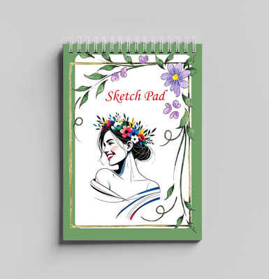 RJPRINTS Designed Drawing Notebooks A4 Notebook Plain 100 Pages(Multicolor)