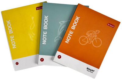 NEELGAGAN Smart Notebook Soft Cover Regular Note Book (17.5 cm x 23.5 cm ) Ruled 92 Pages(Multicolor, Pack of 10)