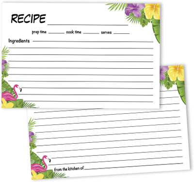 Inkdotpot Recipe Card Regular Planner Unruled 50 Pages(White, Pack of 50)