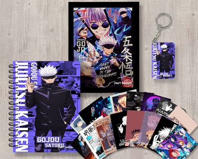 craft maniacs JUJUTSU KAISEN GIFTING SET A5 Notebook RULED 120 Pages(White)
