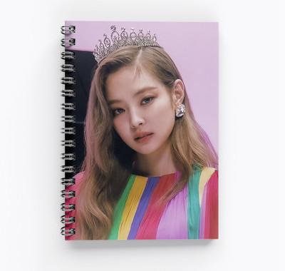 RJPRINTS BlackPinl A5 Notebook Unruled 200 Pages(Pink)