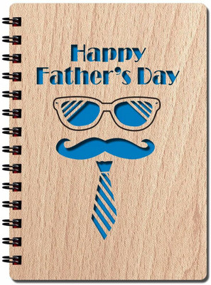 Asmi Collections Father's Day Diary Book-size Notebook Ruled 200 Pages(Beige)