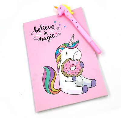 ZAYDANIC Twisty Pad A5 Notebook Unruled 100 Pages(Pink, White)
