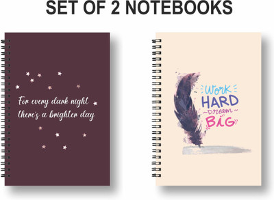 ROT RIX combo of 2 Notebooks A5 Diary Ruled 144 Pages(Multicolor, Pack of 2)