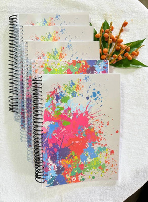 Gospiral Ruled spiral A4 Notebook Ruled 200 Pages(White, Pack of 5)