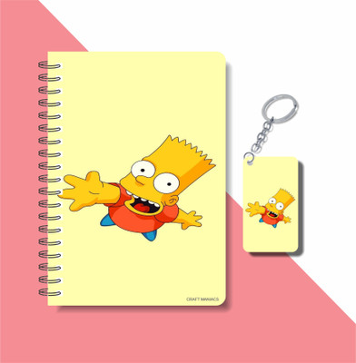 craft maniacs THE SIMPSONS A5 Diary RULED 160 Pages(Multicolor)