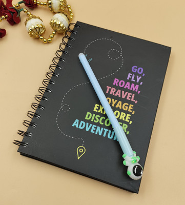 Paper Bear Fancy A4 Diary ruled 80 Pages(Light Black, Pack of 2)