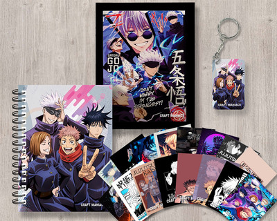 craft maniacs JUJUTSU KAISEN GIFTING SET A5 Notebook RULED 120 Pages(White)