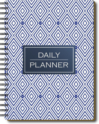 Nourish Daily Planner A5 Planner/Organizer Ruled 75 Pages(BLUEWHITE)