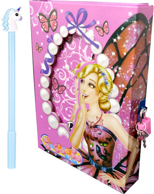 TECHNOCHITRA Cute Kitty Angel DESIGN SECRET PERSONAL LOCK DIARY Regular Diary Single 65 Pages(Pink)