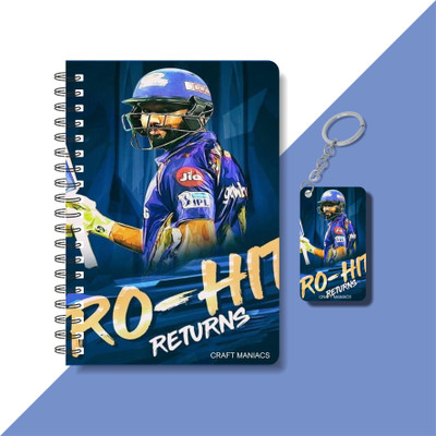 craft maniacs CRICKET 2024 NOTEBOOK COLLECTION A5 Diary RULED 160 Pages(White)