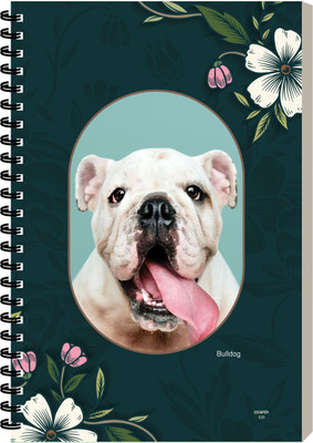 ESCAPER Cute Bull dog Designer Diary, Personal Journal Notebook, Notepad A5 Diary Ruled 160 Pages(Cute Bull Dog)
