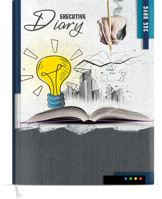 Abstract Collection New Addition B5, 2 Date diary with Leatherette cover, Size(25*19*3)cm B5 Diary Single Rule 184 Pages(Light Blue)
