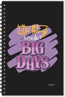 ESCAPER Little Things make Big Days Motivational Quotes Diary (Ruled-A5), Quotes on Diary A5 Diary Ruled 160 Pages(Multicolor)