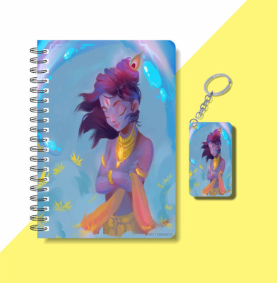 craft maniacs 2023 GOD COLLECTION A5 Notebook RULED 120 Pages(DIARY + KEYCHAIN)