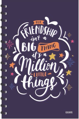 ESCAPER Friendship isn't a Big Thing, It's a million little things (RULED) Designer Diary, Notebook, Notepad A5 Diary Ruled 160 Pages(Multicolor)