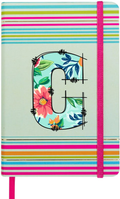 Doodle Stripes Theme Premium Hard Bound B6 Notebook Diary Ruled 192 Pages(Initial C)