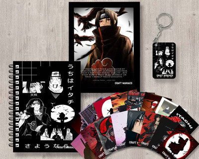 craft maniacs ITACHI UCHIHA GIFTING COMBO A5 Organizer RULED 120 Pages(Black)