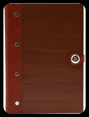 Family store Wooden A5 Notebook Ruled 192 Pages(Brown)