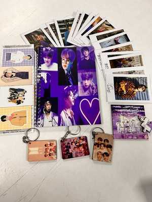 craft maniacs BTS A5 Diary RULED 160 Pages(Purple)